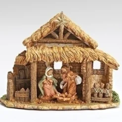 6.25" Fontanini Silent Night Musical Holy Family Christmas Nativity Scene
