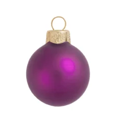 40ct Soft Rose Pink Glass Matte Christmas Ball Ornaments 1.5" (35mm)