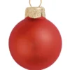 2ct Fire Orange Matte Glass Christmas Ball Ornaments 6" (150mm)