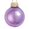 4ct Lavender Purple And Gold Shiny Glass Christmas Ball Ornaments 4.75" (120mm)