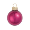 40ct Pink And Gold Shiny Glass Christmas Ball Ornaments 1.25" (30mm)